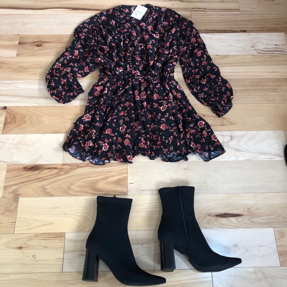 NWT Free People Flower Fields Mini Dress, Small